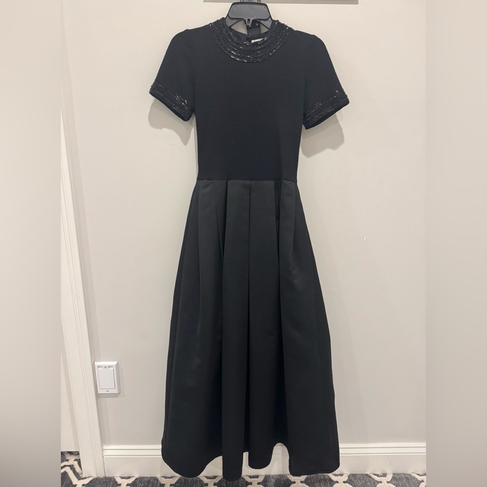 Adrienne Vittadini Black A-Line Ankle Length Gown